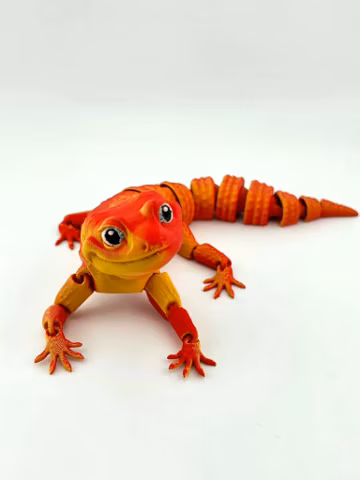 3D printed articulated Leopard Gecko fidget toy
