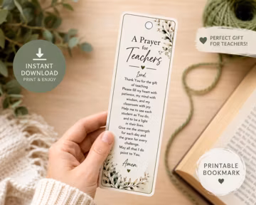 Teacher Bookmark Printable Download PDF Teacher Gift Teacher Encouragement Teacher Appreciation