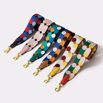 Colorful Polka Dot Bag Strap: 2'' Wide Polyester Replacement Strap