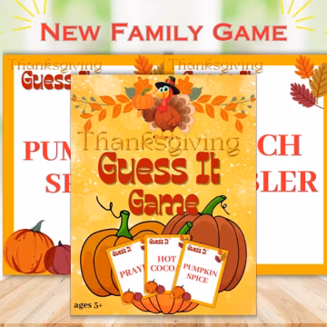 Thanksgiving Guess It Game | Family Activity Printable (Digital Download)