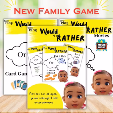 Would You Rather Game | Family, Preschool, Daycare Activity (Instant Download)