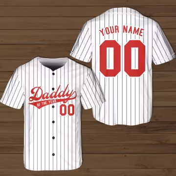 Personalized Daddy Mommy Of the Year Baseball Jersey, Custom Name Number Shirt, Couple Jersey, Family Matching Outfits, Baseball Game