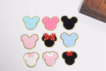 Chenille Mickey Mouse patch- Mickey iron on /Self-adhesivepatch patch for jacket /t shirts/capsapplique ,DIY