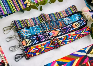 Bag Straps Purse Bag Straps Taschengurt Hardware, Wide Shoulder Straps, Camera Bag Straps, Fabric Bag Straps strapBohemian
