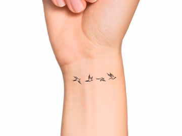Tiny Birds Temporary Tattoo