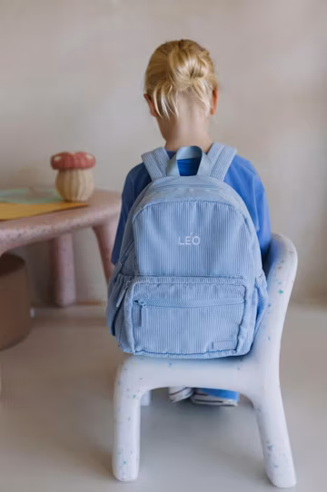 Custom Toddler Blue Backpack|Personalized Preschool Book Bag|School bag For kids|Babyboy Daycare Bag With Name Tag|Toddler Boy Birthday Gift