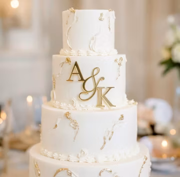 Custom Acrylic Monogram Cake Topper: Personalized Wedding Charm for Wedding Cake