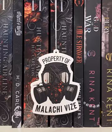 Malachi Vize Air Freshener | Dark Ice | Little Stranger Dark Romance Gift | Bookish Car Decor |Malachi Little Liar Booktok Merch