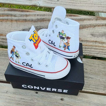 Buzz and Woody Personalized Converse, High Tops, Toy Story