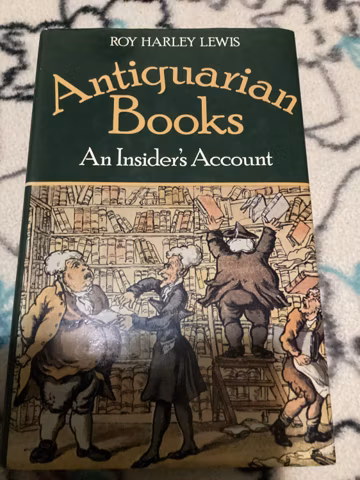Antiquarian Books: An Insider's Account, 1978 First Edition Hardcover