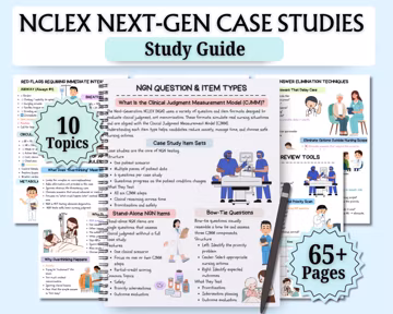 NCLEX Next-Gen Case Studies Study Guide | 65+ Pages NGN Practice | Exam-Day Strategies