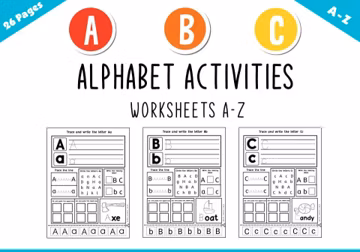 Alphabet Tracing Worksheets A-Z β Preschool & Kindergarten (PDF Set)