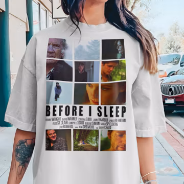 Before I Sleep V1 Natural T Shirt movie poster retro vintage Cotton Men's Women's gift present