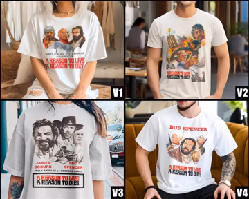 A Reason to Live, a Reason to Die V1-V4 Natural T Shirt movie poster retro vintage Cotton Men's Women's gift present