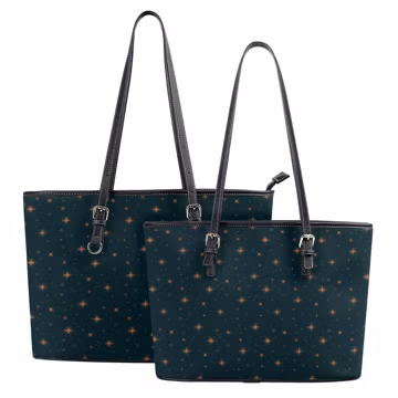 Dark Green Star Tote Bag, Celestial Shoulder Bag, Witchy Everyda, Minimalist Cosmic Handbag
