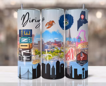 Maine Souvenir 20oz Tumbler, Coastal Travel Mug