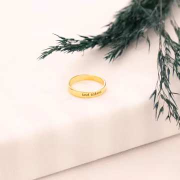 Custom Engraved Ring, Personalized Name Ring, Dainty Stacking Band, Minimalist Promise Ring, Gift for Her, Solid Gold Engraved Band