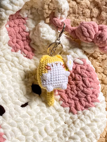 Crochet Cute Cat Daisy Keychain, Handmade Mini Crochet Amigurumi Cat With Daisy Keychain, Crochet Cat Gift, Car Hanging Accessories