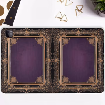Dark Purple Grimoire ipad case iPad case with pencil holder iPad Pro 11 10.2 10.9 inch iPad Air 5 4 iPad Pro 12.9 11 Mini 6 Retro Witch book