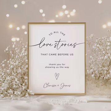 To All The Love Stories That Came Before Us Sign, Editable Template, Printable Generations Of Love Sign, Custom Wedding Memorial Table Decor