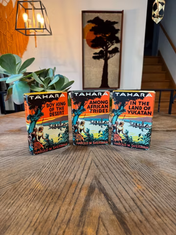 Trio of Vintage 1933 "The Tahara Adventure Series" Hardcover Adventure Novels; Rare Books; Gift for Collector; Art Deco Children's Books
