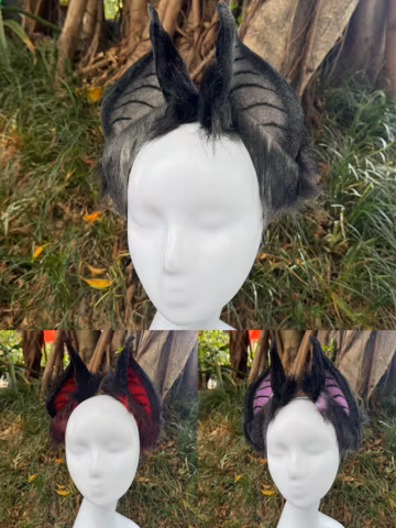 Furry Bat Ears,Halloween Headbands, Cosplay Accessories, Hair Accessories, Anime Props, Holiday Gifts,Furry Cosplay Cute Party Wear