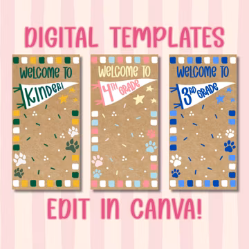 Back To School Photo Banner Templates | Editable Canva Sign (Digital Download) | Open House Banners