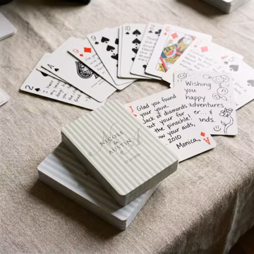 Custom Playing Cards Guest Book - Personalized Wedding Guest Book Alternative Bridal Shower Activity - Fun Reception Idea