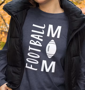Football Mom long sleeved tee, football tee, football fan, mom birthday, mother's day, Unisex Lightweight Long Sleeve Tee