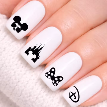 Disney Nail Decals | Temporary Tattoos for Nails | Mickey & Minnie Tattoos | Nail Art