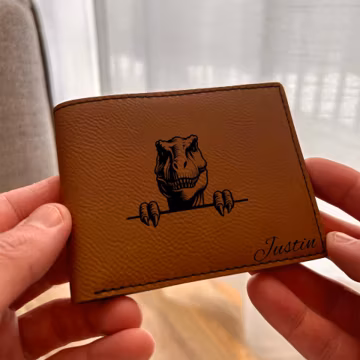 Funny T-Rex Leather Wallet – Design #108