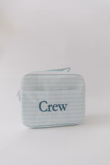 Monogrammed Nylon Lunch Box: Personalized Embroidered Gingham