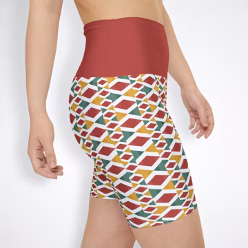 Yoga Shorts, HERITAGE 1 SERIES (African Motifs)