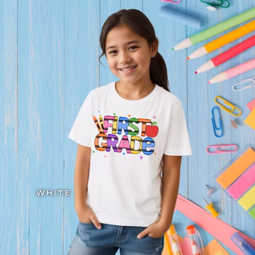 First Grade Shirt, Rainbow 1st Grade TShirt, Cute Back to School Shirt, Kids Grade Level Shirt, First Day of School Tee, Crayon 1st Grade
