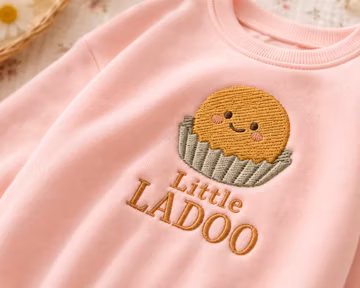 Little Ladoo Embroidered Baby Romper | Cute Indian Sweet Newborn Bodysuit, Coming Home Outfit