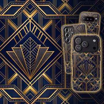 Art Deco Phone Case - Vintage 1920s Geometric Pattern Cover for iPhone 17 Air 16 Pro Max 15 14 13 12, Samsung S25 Ultra S24 S23, Pixel 9 Pro