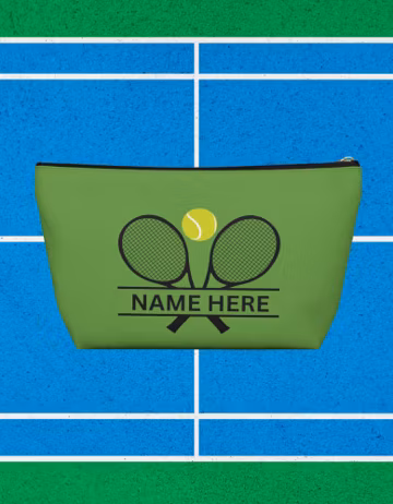 Personalized Tennis Accessory Bag: Custom Cosmetic & Travel Pouch