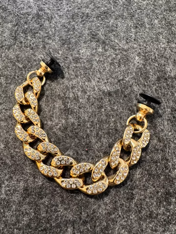 Gold Rhinestone Chain Croc Charm: DIY Shoe Jewelry
