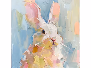 Rabbit Painting Bunny Original Fine Art Pet Portraits Impasto Artwork Cub Animals Wall Art Personalized Gifts by ArtSenya