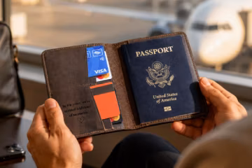 Passport cover, Personalized leather passport holder, Personalized wallet passport Cover for her and for him, Monogram passport travel gift