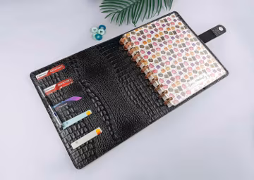 Leather Happy Planner Cover: Discbound Binder, Personalized