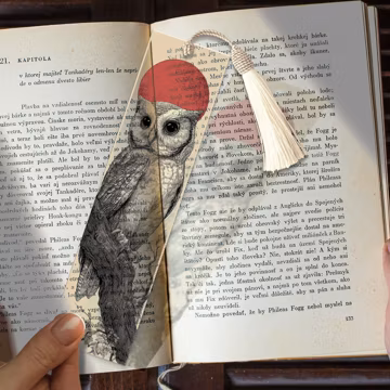 Gothic Whimsical Owl Stained Glass Bookmark – Custom Bookmark SVG | Personalized Gift | Enchanting Owl Bookmark | Dark Fantasy Page Marker