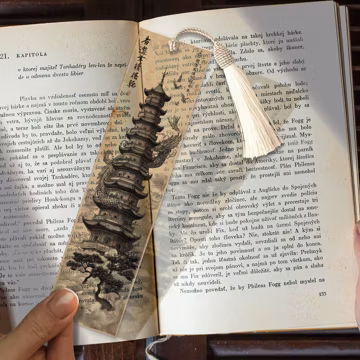 Dragon Tower Stained Glass Bookmark β Fantasy Castle Acrylic Bookmark Gift | Custom Bookmark Idea | Magical Dragon Gift for Readers Gift