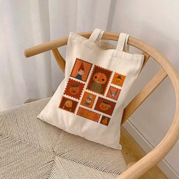 Over the Garden Wall Tote Bag Gift Halloween Book Bag Pottsfield Harvest Festival Fall Cotton Canvas Tote Pumpkin Grocery Bag Wirt Greg Fan