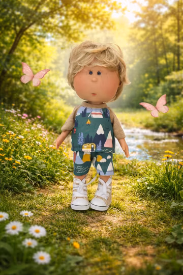 Dressed Doll Mia 12'' Handmade Clothing Beige boy Nines d'Onil