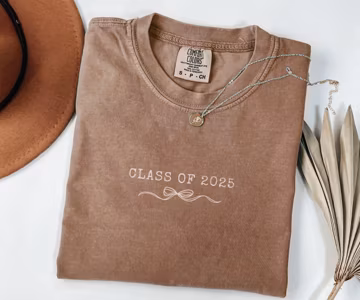 Custom Class of 2026 Senior Year Shirt, Comfort Colors Coquette Bow Tee, High School Graduation Gift, College Grad Tshirt, Gift for Senior