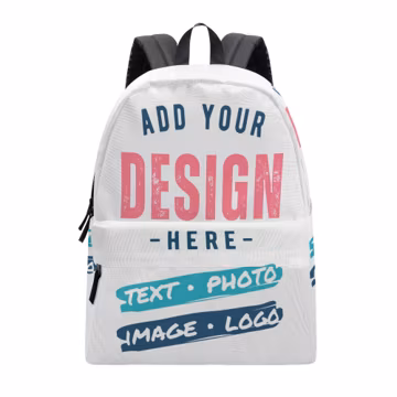 Custom Backpack Cotton Personalized Backpack Personalizable Photo Image Logo or Text Custom Designed Book Bag Customized School Backpack