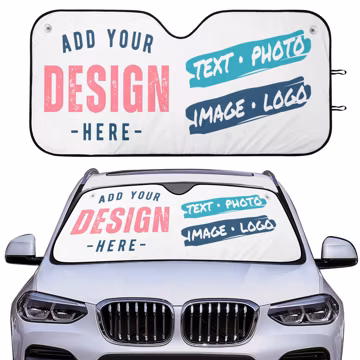 Custom SunShade for Car Personalized Sun Shade for Vehicle Windshield Protector Design Your Own Text Image Photo Business Advertising Logo