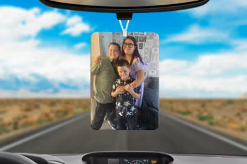 Personalised Photo Car Air Freshener: Custom Double Sided Gift