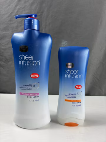 2pc Vaseline Sheer Infusion Body Lotion Vitamin Burst 6.8oz & 13.5fl Moisturizer